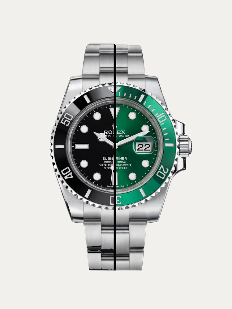 Rolex - Rubber B - Bracelet caoutchouc pour Submariner 40mm Ceramic - Série boucle ardillon