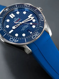 Omega - Rubber B - Bracelet caoutchouc pour Seamaster 300 - Série boucle ardillon