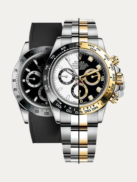 Rolex – R strap Premium - Bracelet-montre caoutchouc motif cordura pour Daytona & bracelet Oyster