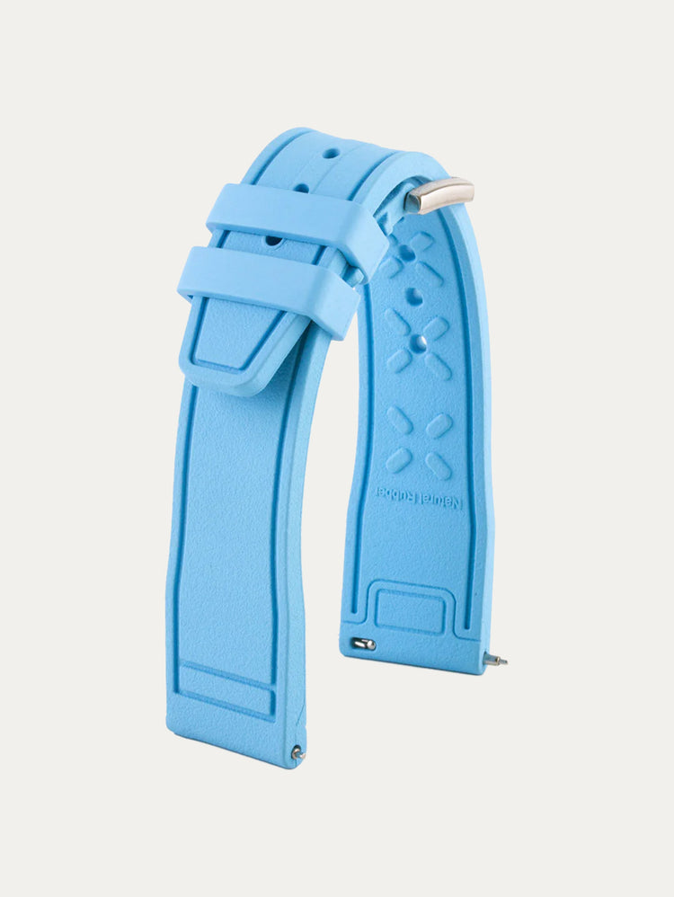 IWC Pilot style rubber watch strap - Rubber (black, blue, green, brown, red...)