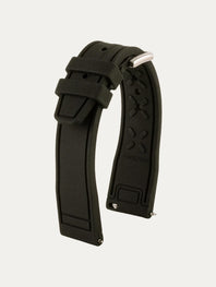 IWC Pilot style rubber watch strap - Rubber (black, blue, green, brown, red...)
