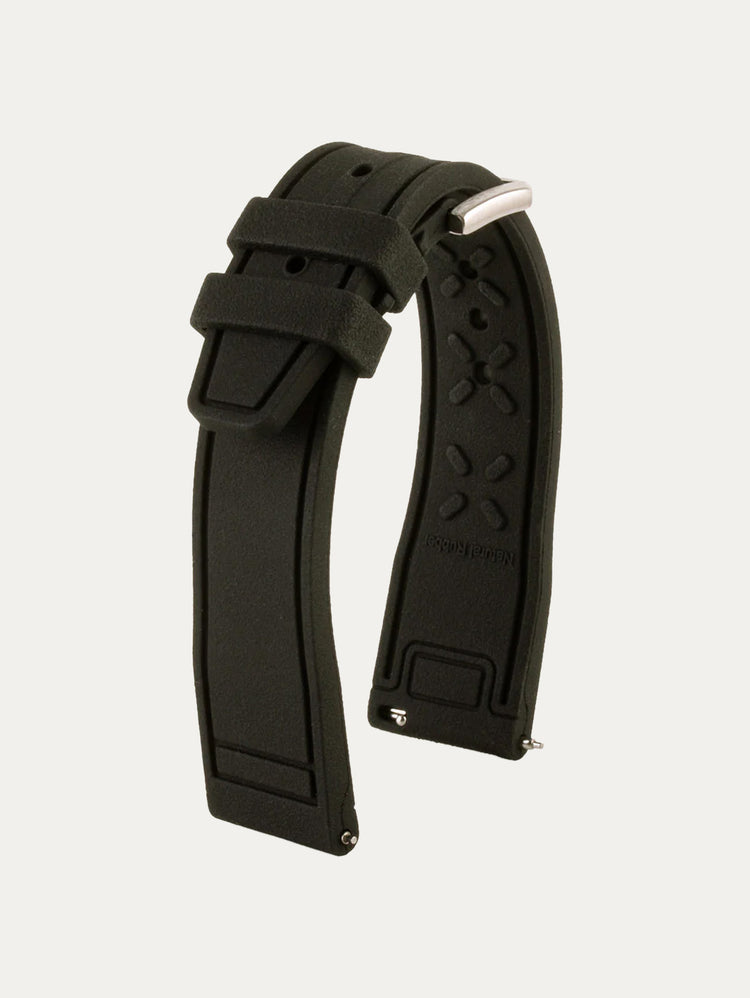 IWC Pilot style rubber watch strap - Rubber (black, blue, green, brown, red...)