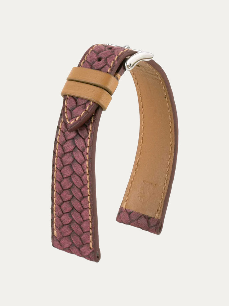 Bracelet montre - Veau tressé