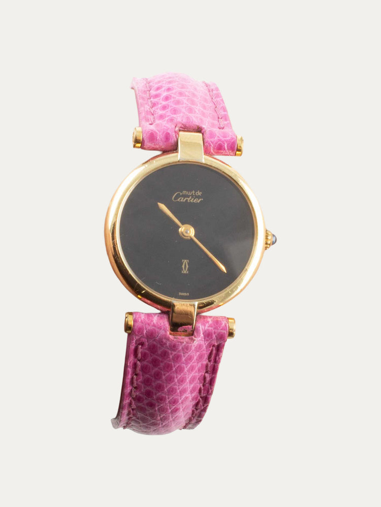 Montre d'occasion - Cartier - Must Ronde argent plaqué or - N°2207