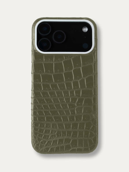 Leather Case for iPhone 18 Pro / 18 Pro Max - Alligator / Himalaya