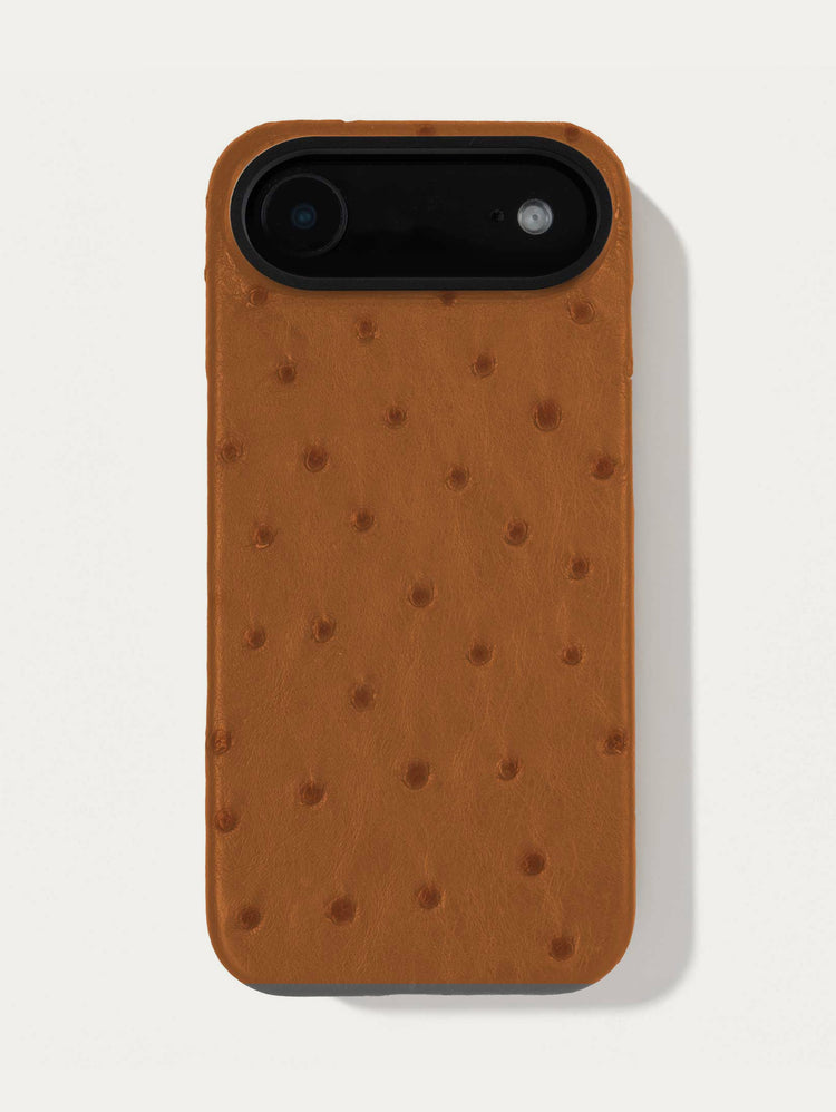 Leather case for iPhone 17 Air - Ostrich