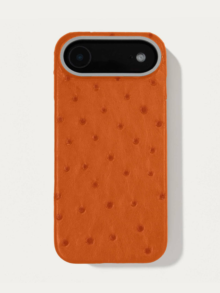 Leather case for iPhone 17 Air - Ostrich