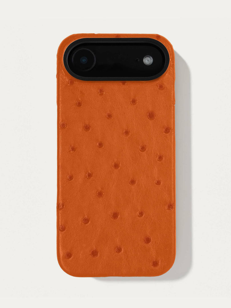Leather case for iPhone 17 Air - Ostrich