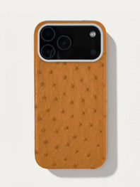 Leather case for iPhone 17 Pro / Pro Max - Ostrich