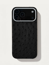 Leather case for iPhone 17 Pro / Pro Max - Ostrich