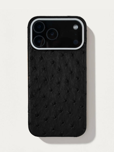 Leather Case for iPhone 18 Pro / 18 Pro Max - Ostrich