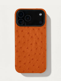 Leather case for iPhone 17 Pro / Pro Max - Ostrich