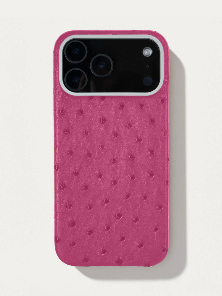 Leather case for iPhone 17 Pro / Pro Max - Ostrich