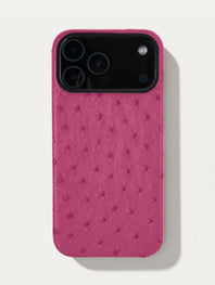 Leather case for iPhone 17 Pro / Pro Max - Ostrich
