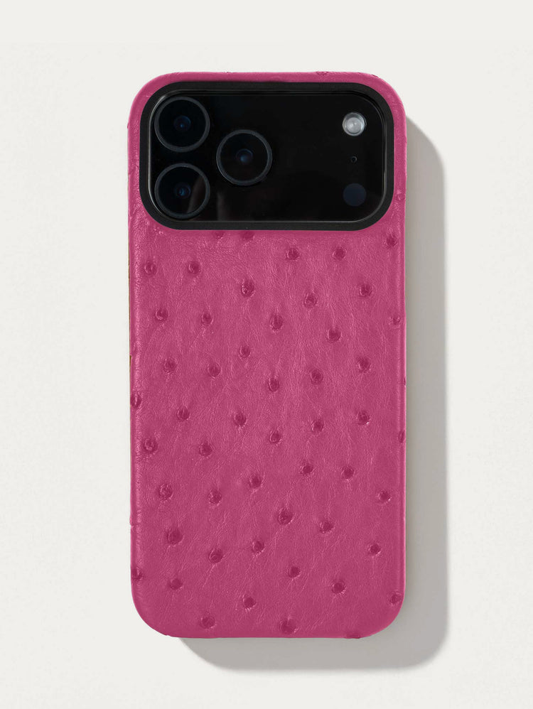Leather case for iPhone 17 Pro / Pro Max - Ostrich