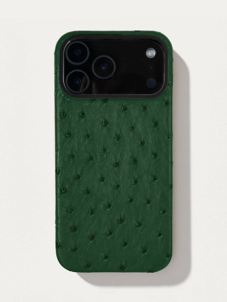 Leather case for iPhone 17 Pro / Pro Max - Ostrich