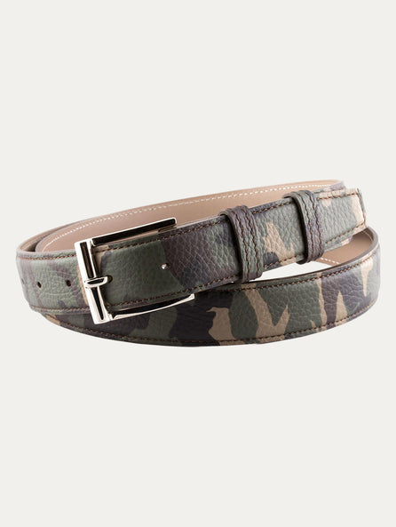Ceinture cuir classique - Veau camo