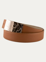 Classic Hermès-style leather belt - Grained calfskin