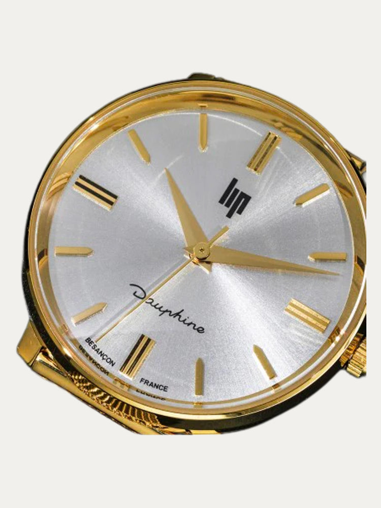 Montre Lip - Dauphine 29mm maille milanaise dorée