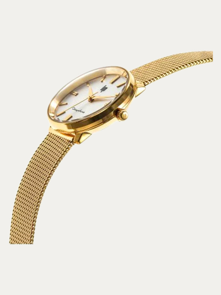 Montre Lip - Dauphine 29mm maille milanaise dorée