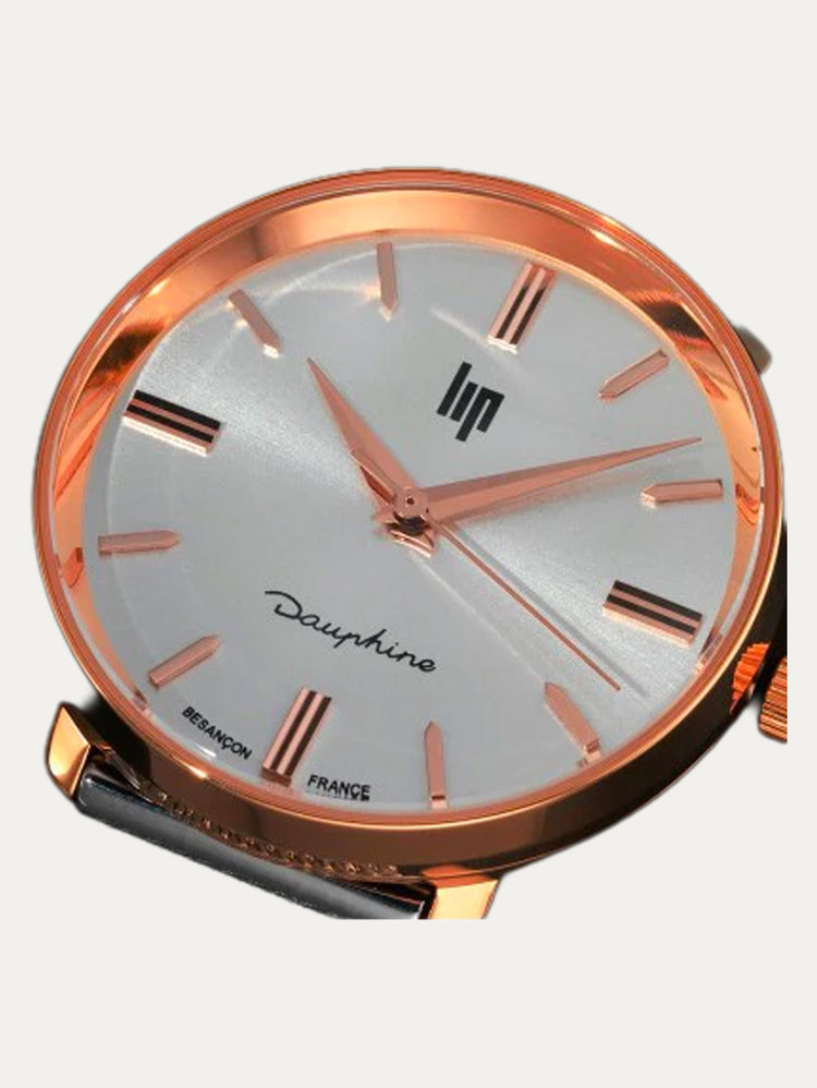 Lip Watch - Dauphine 29mm orange-brown leather strap