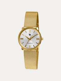Montre Lip - Dauphine 29mm maille milanaise dorée