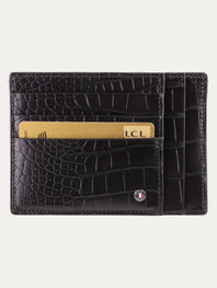 XXL Credit Card Holder "Essential Black Alligator" - Alligator / Crocodile