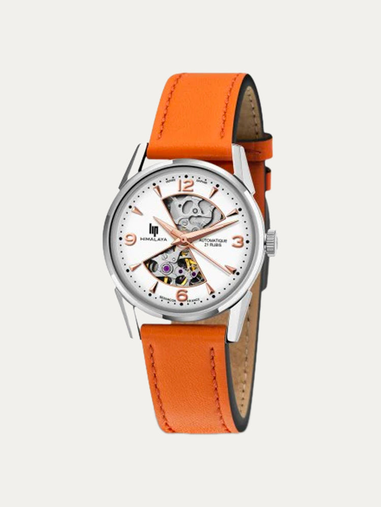 Montre Lip - Himalaya 33mm sablier bracelet orange