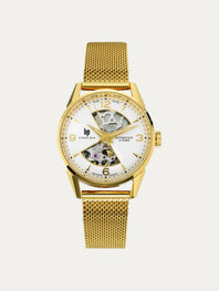 Montre Lip - Himalaya 33mm sablier maille milanaise dorée