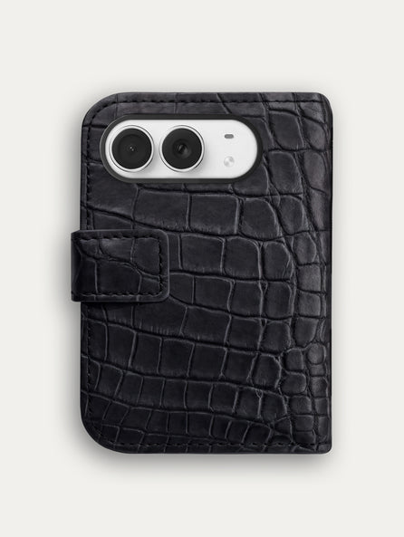 Leather Folio for iPhone Duo - Alligator
