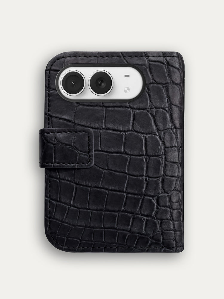 Leather Folio for iPhone Duo - Alligator