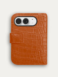 Leather Folio for iPhone Duo - Alligator