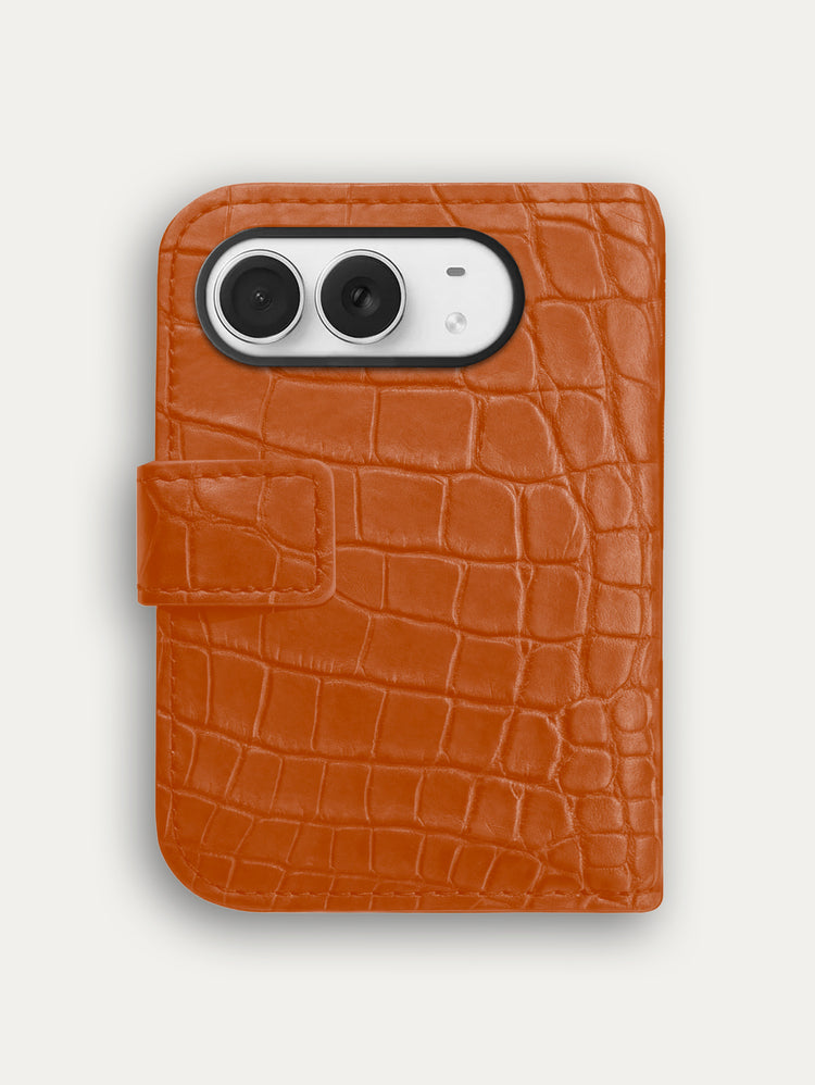 Leather Folio for iPhone Duo - Alligator