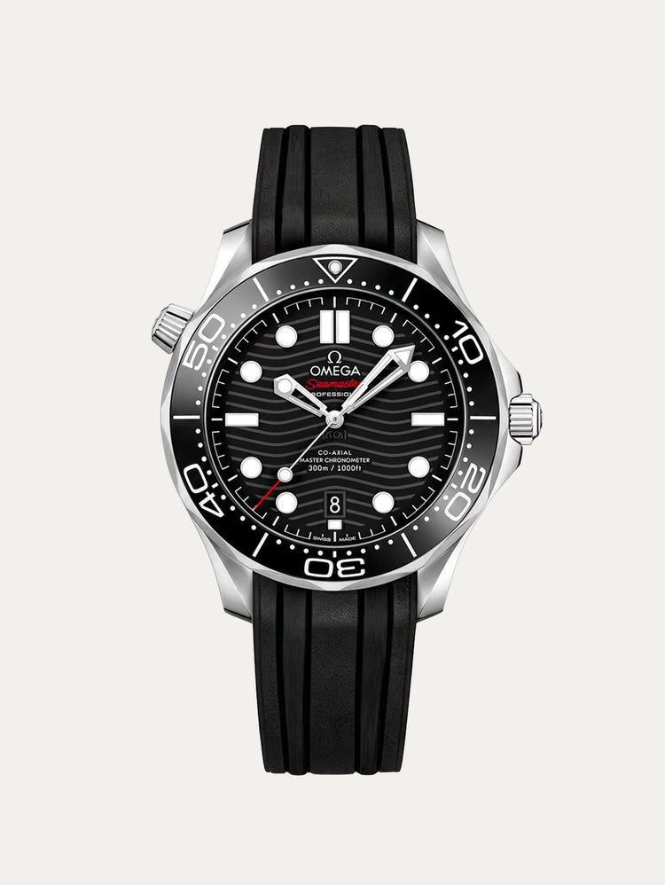 Omega - Rubber B - Bracelet caoutchouc pour Seamaster 300 - Série boucle ardillon