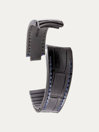 Rolex – Leather watch strap R Strap – Contrasting black alligator (blue, brown, grey, green...)