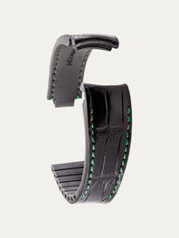 Rolex – Leather watch strap R Strap – Contrasting black alligator (blue, brown, grey, green...)