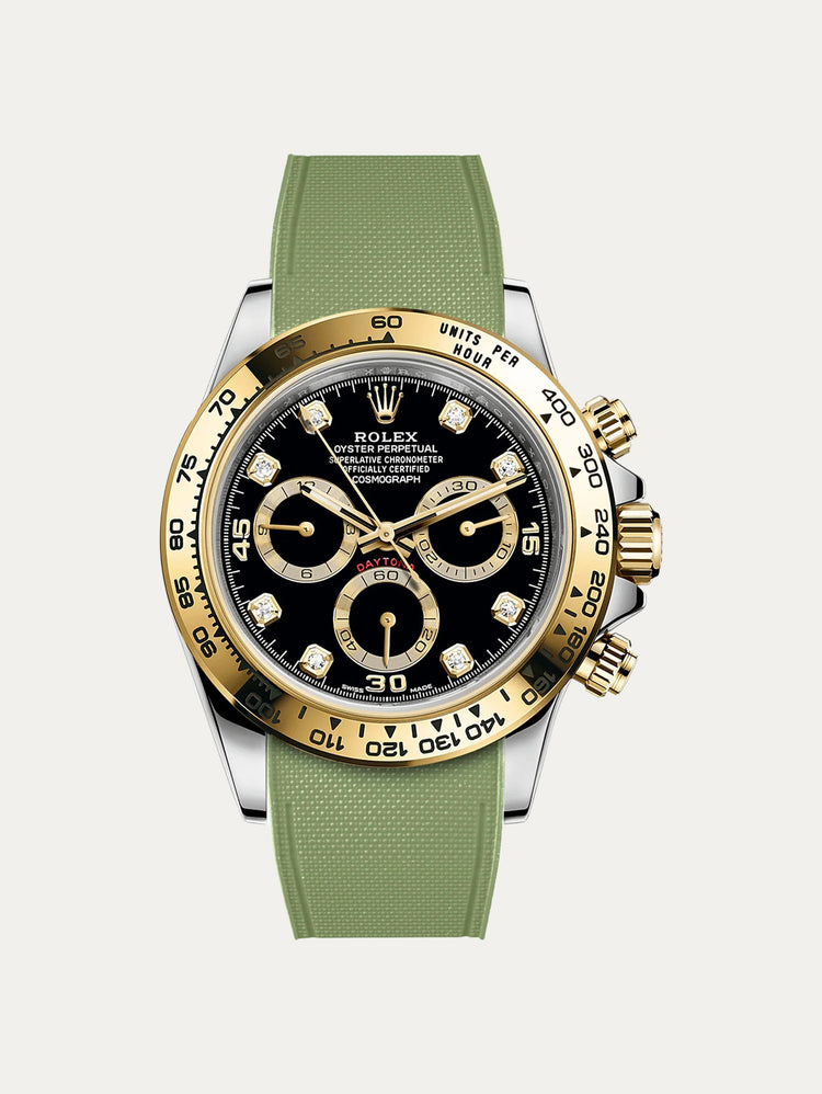 Rolex – R strap Premium - Cordura pattern rubber watch band for Daytona & Oyster bracelet