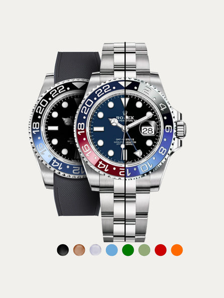 Rolex – R strap Premium - Bracelet-montre caoutchouc motif cordura pour GMT Master II céramique & bracelet Oyster