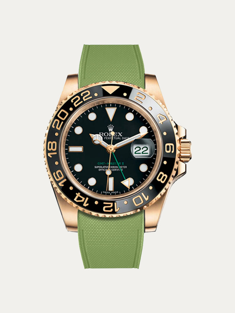 Rolex – R strap Premium - Bracelet-montre caoutchouc motif cordura pour GMT Master II céramique & bracelet Jubilé