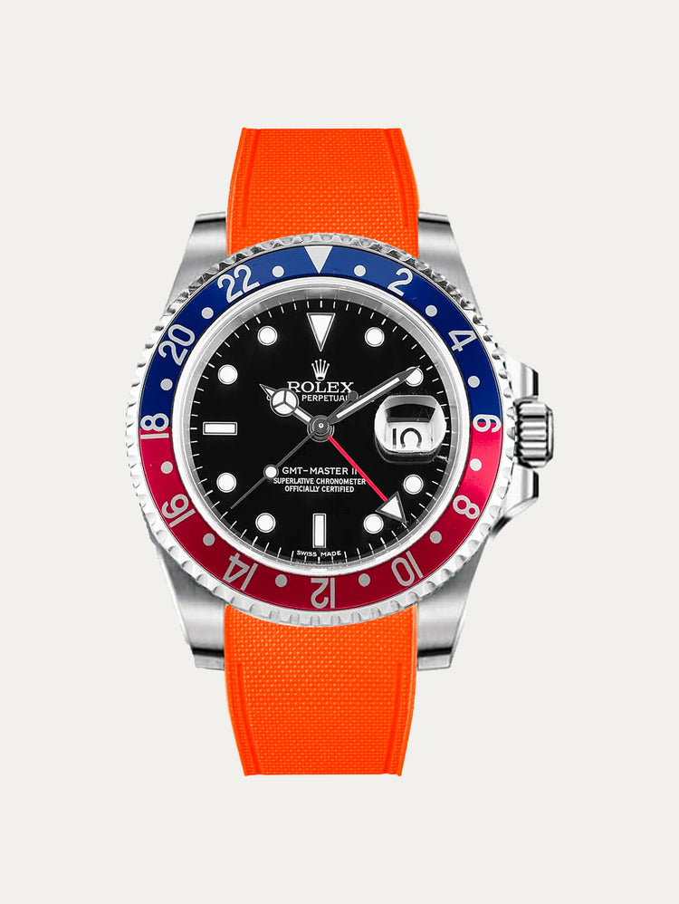 Rolex – R Premium Strap - Cordura-pattern rubber watch strap for non-ceramic GMT Master II & Jubilee bracelet