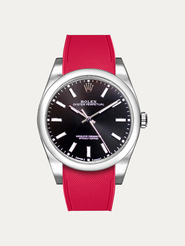 Rolex – R strap Premium - Cordura pattern rubber watch strap for Oyster Perpetual 39mm