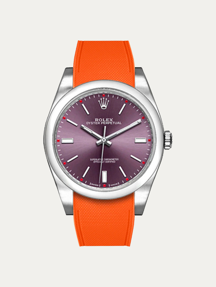 Rolex – R strap Premium - Cordura pattern rubber watch strap for Oyster Perpetual 39mm