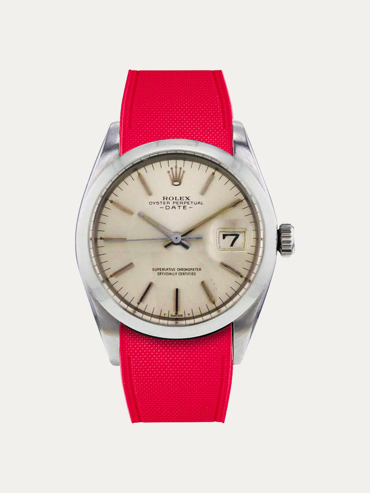 Rolex – R strap Premium – Cordura-pattern rubber watch strap for Oyster Perpetual Date 35mm