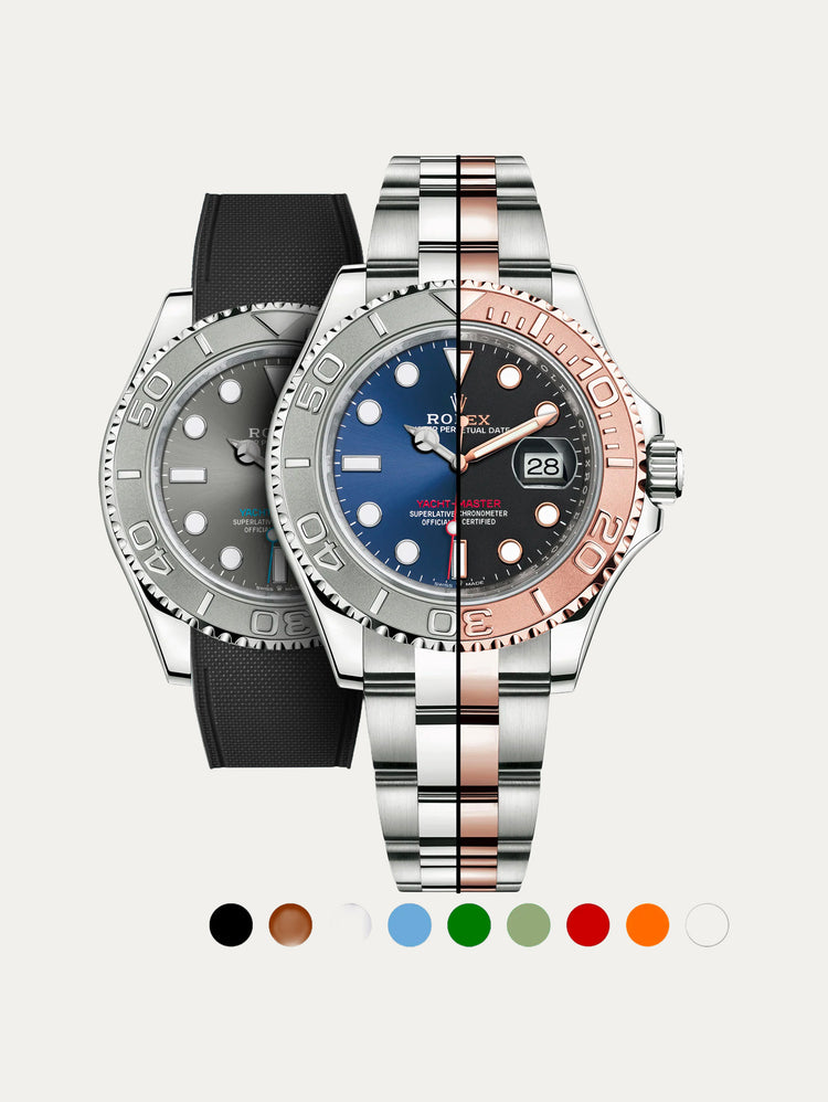Rolex – R strap Premium - Bracelet-montre caoutchouc motif cordura pour Yachtmaster 40mm & bracelet Oyster