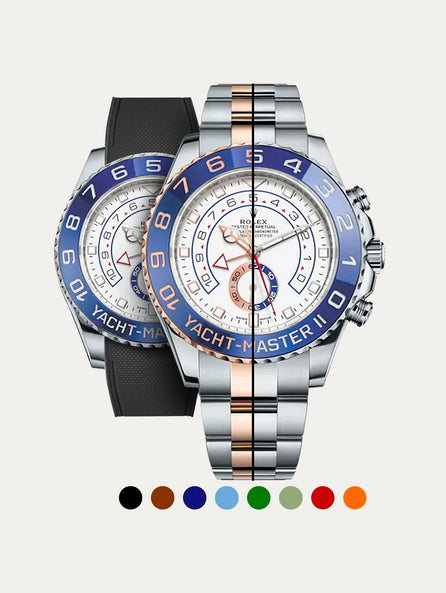 Rolex – R strap Premium - Bracelet-montre caoutchouc motif cordura pour Yachtmaster II 44mm & bracelet Oyster
