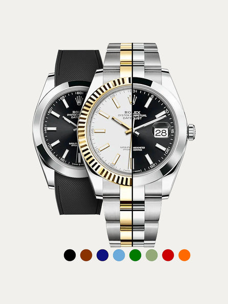 Rolex – R strap Premium - Bracelet-montre caoutchouc motif cordura pour Datejust 41mm II (pre-2016) & bracelet Oyster