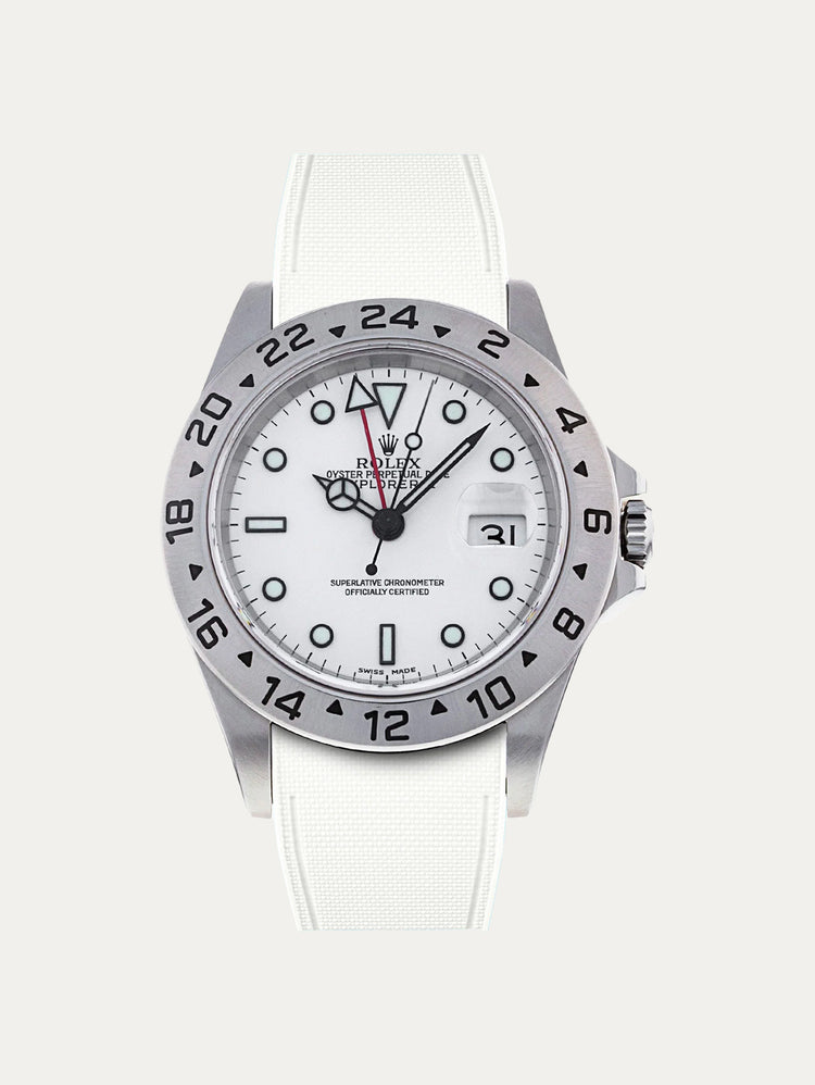 Rolex – R strap Premium - Bracelet-montre caoutchouc motif cordura pour Explorer II 40mm (16570) & bracelet Oyster