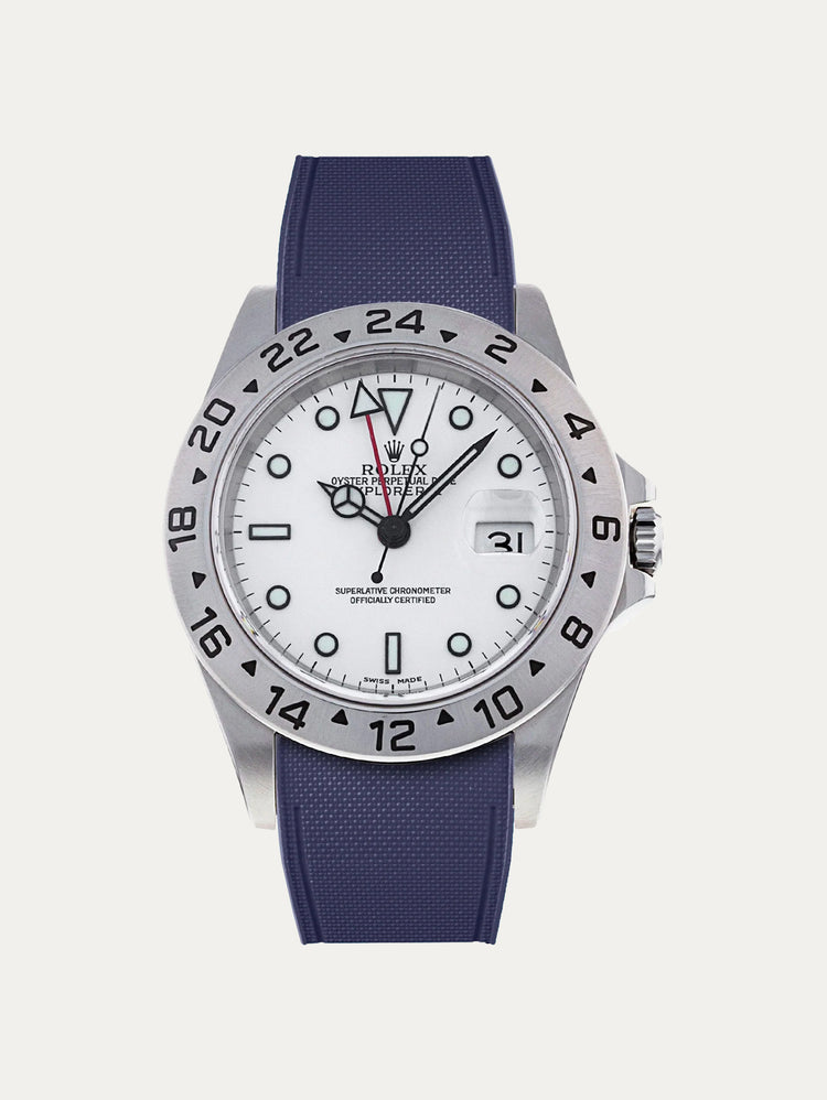 Rolex – R strap Premium - Bracelet-montre caoutchouc motif cordura pour Explorer II 40mm (16570) & bracelet Oyster