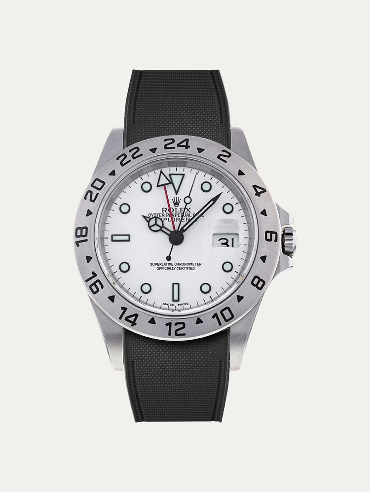 Rolex – R strap Premium - Bracelet-montre caoutchouc motif cordura pour Explorer II 40mm (16570) & bracelet Oyster