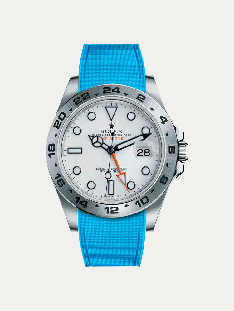 Rolex – R strap Premium - Bracelet-montre caoutchouc motif cordura pour Explorer II 42mm (216570) & bracelet Oyster